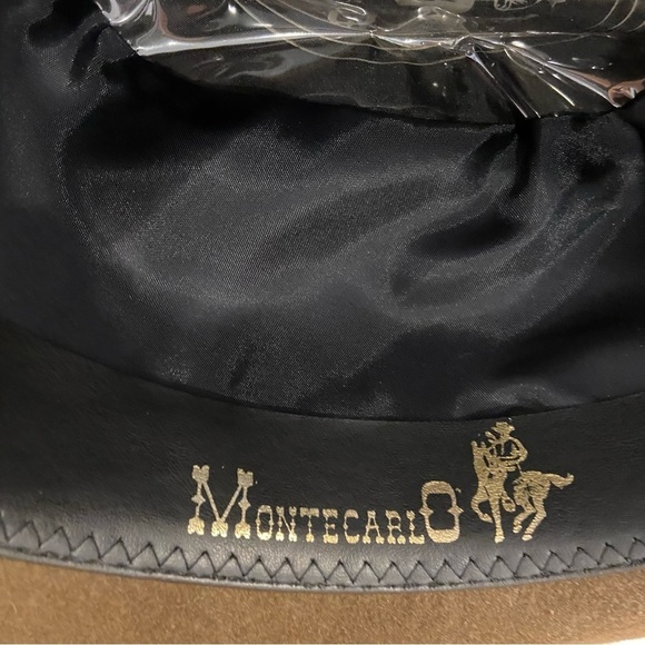 Paso Fino MonteCarlo brown felt hat wide cowboy size 54 -3 1/2 - Picture 11 of 13